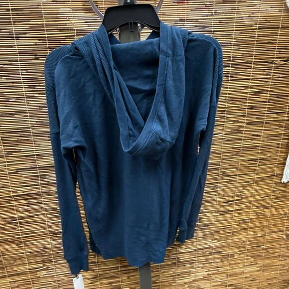 Calvin Klein Performance Women's Zip-up Thermal Hoodie - Blue Heather Size S - Picture 2 of 2